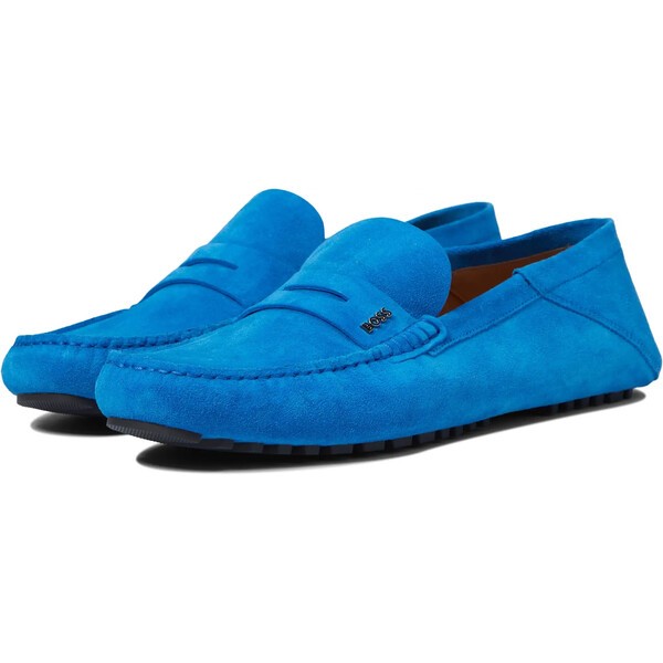 ヒューゴボス メンズ スリッポン・ローファー シューズ Driver Moccasins Poolside Blue