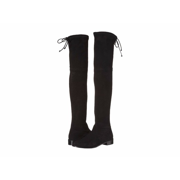 スチュアート ワイツマン レディース ブーツ＆レインブーツ シューズ Lowland Over the Knee Boot Black Suede Stretch