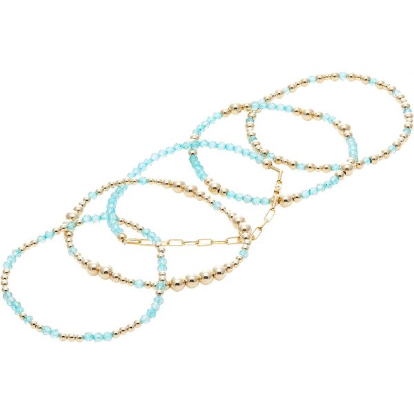 ディーバークレイ レディース ブレスレット・バングル・アンクレット アクセサリー A Whole New World Gemstone Bracelet Stack Blue