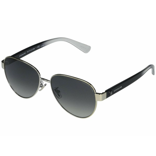 コーチ レディース サングラス＆アイウェア アクセサリー HC7111 57 mm Aviator Metal Sunglasses Shiny Silver 2