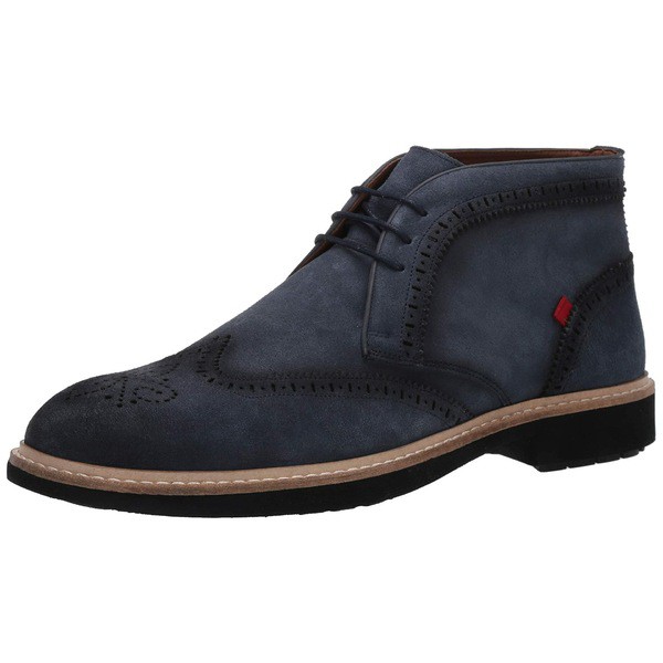 マークジョセフニューヨーク メンズ ブーツ＆レインブーツ シューズ Men's Leather Luxury Ankle Boot with Wingtip Detail Jeans Suede