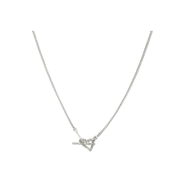 ジョン・ハーディー レディース ネックレス・チョーカー・ペンダントトップ アクセサリー 16" Classic Chain Manah Foxtail Chain Heart