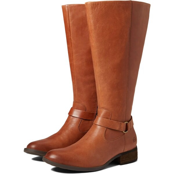 ボーン レディース ブーツ＆レインブーツ シューズ Saddler - Wide Calf Brown (Cognac) Full Grain Leather