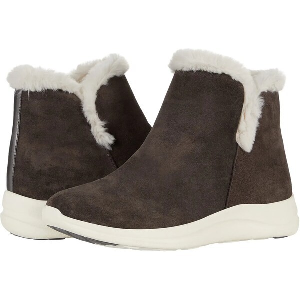 ジョンストンアンドマーフィー レディース ブーツ＆レインブーツ シューズ XC4 Mollie Shearling Bootie Gray Waterproof Suede/Faux Fur