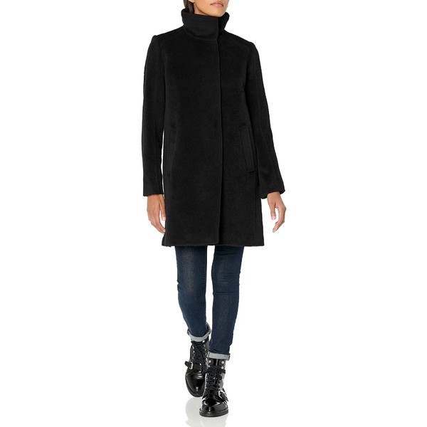 コールハーン レディース コート アウター Womens Alpaca Blend Topper Coat Black