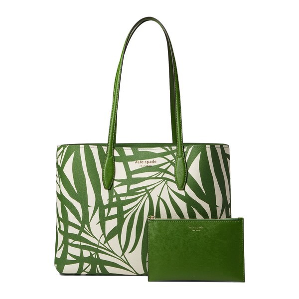 ケイト スペード レディース ハンドバッグ バッグ All Day Palm Fronds Printed PVC Large Tote Bitter Greens Multi