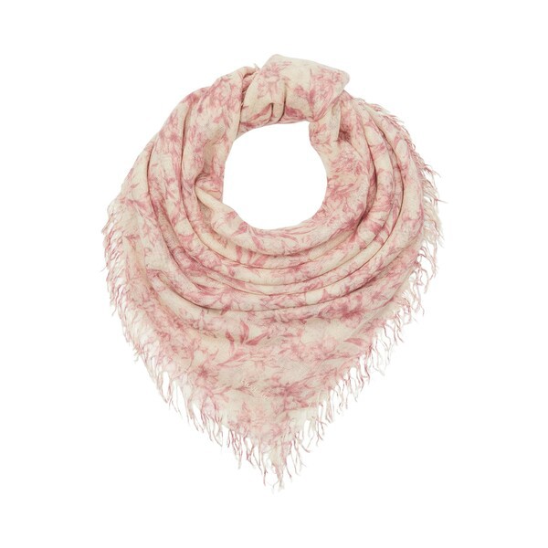 チャンルー レディース マフラー・ストール・スカーフ アクセサリー Floral Print Cashmere and Silk Blend Scarf Rose