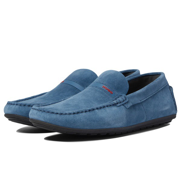 ヒューゴボス メンズ スリッポン・ローファー シューズ Dandy Moccasins Poolside Blue