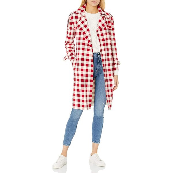 ノーマカマリ レディース コート アウター Women's Trench Coat Red Buff Check