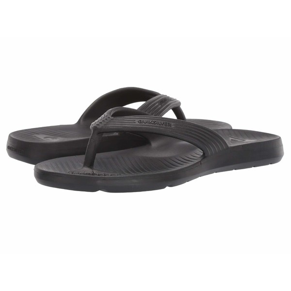 肌触りがいい クイックシルバー メンズ サンダル シューズ Salvage Flip Flops Solid Black 限定製作 Olsonesq Com