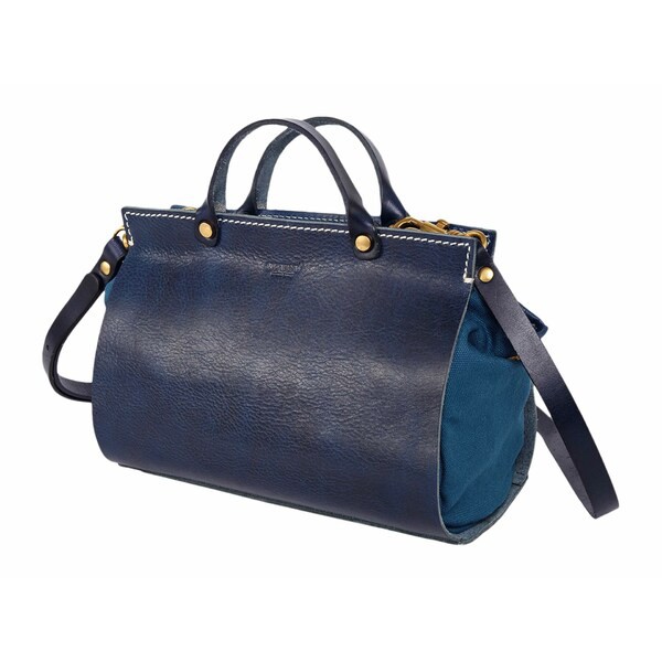 オールドトレンド レディース ハンドバッグ バッグ Genuine Leather Out West Satchel Bag Navy