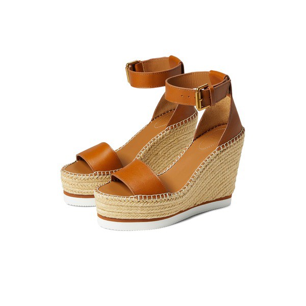 シーバイクロエ レディース ヒール シューズ Glyn Espadrille Wedge Tan