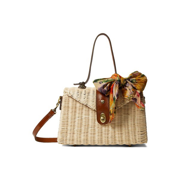 パトリシアナシュ レディース ハンドバッグ バッグ Mersea Satchel w/ Rainforest Scarf Natural/Tan