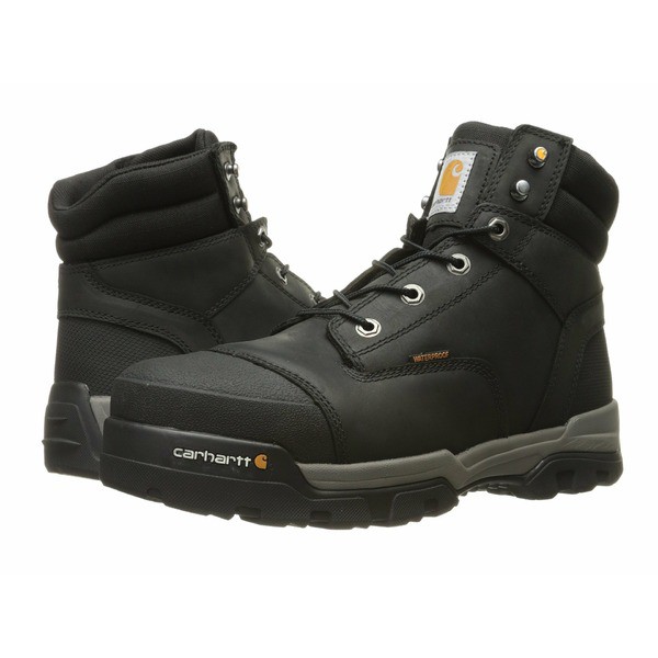 カーハート メンズ ブーツ＆レインブーツ シューズ 6" Ground Force Waterproof Composite Toe Work Boot Black Oil Tanned Leather