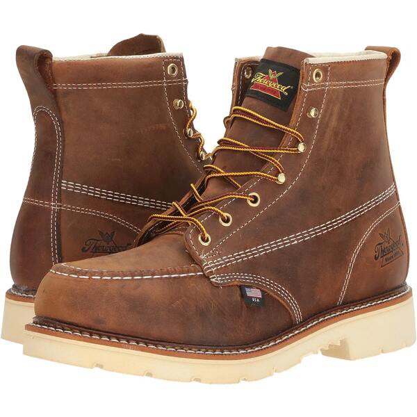 ソログッド メンズ ブーツ＆レインブーツ シューズ American Heritage 6" Steel Toe Brown Crazy Horse