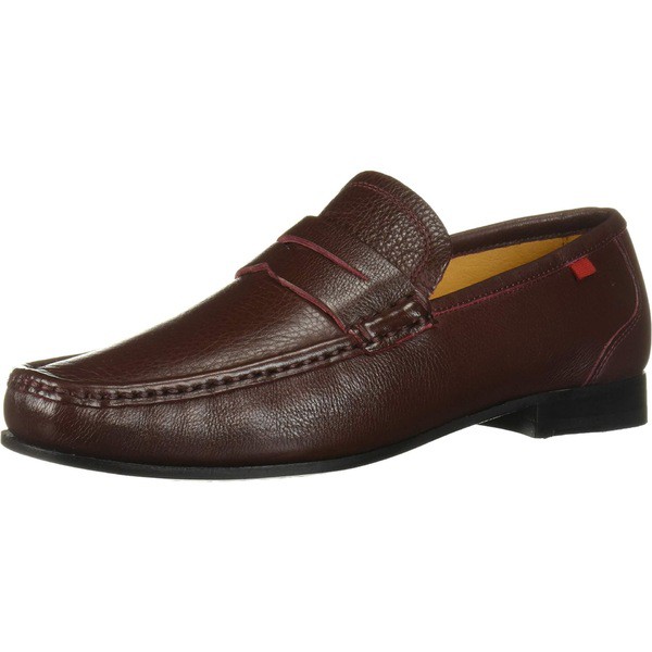 マークジョセフニューヨーク メンズ スリッポン・ローファー シューズ Mens Gold Collection Leather Sole Penny Loafer Wine Grainy