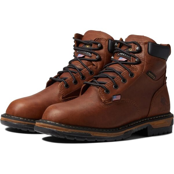 ロッキー メンズ ブーツ＆レインブーツ シューズ Ironclad 6" Waterproof Made in USA Dark Brown