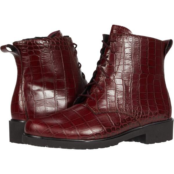 ムンロー レディース ブーツ＆レインブーツ シューズ Finnley Red Croc/Metallic Welt