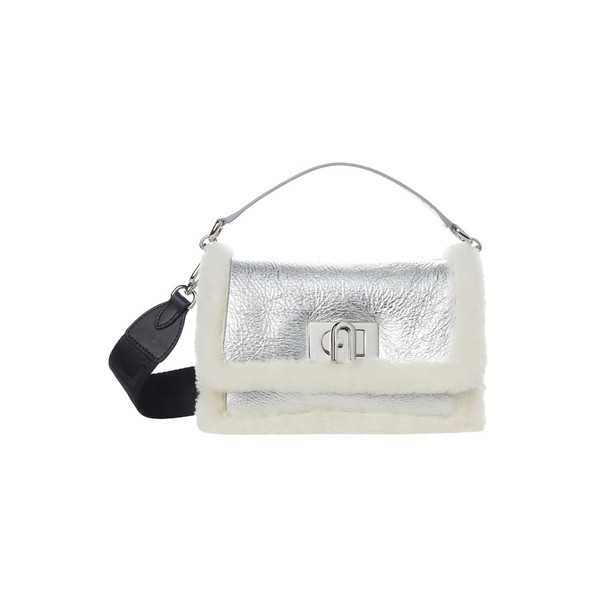 フルラ レディース ハンドバッグ バッグ 1927 Soft Mini Crossbody 20 White Cotton/Silver/Nero