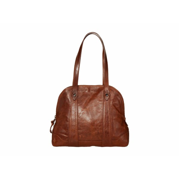 フライ レディース ハンドバッグ バッグ Melissa Domed Zip Satchel Cognac