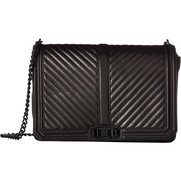 レベッカミンコフ レディース ハンドバッグ バッグ Chevron Quilted Jumbo Love Crossbody Black