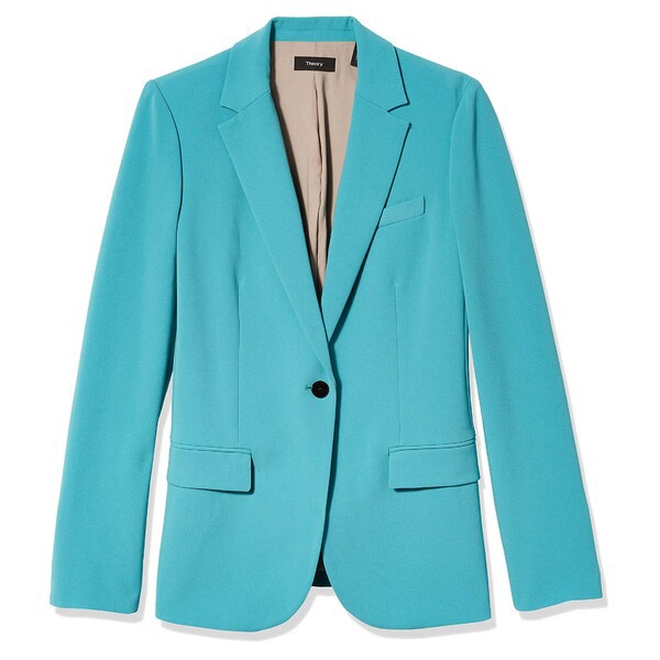 セオリー レディース コート アウター Women's One-Button Staple Blazer Teal