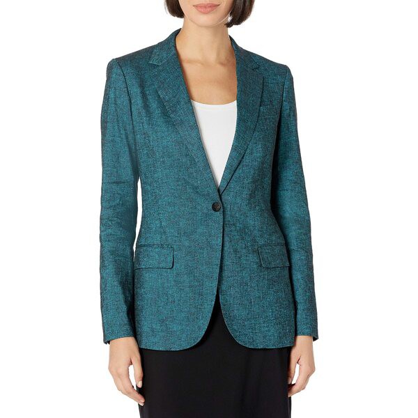 セオリー レディース コート アウター Women's One-Button Staple Blazer Fiji Melange