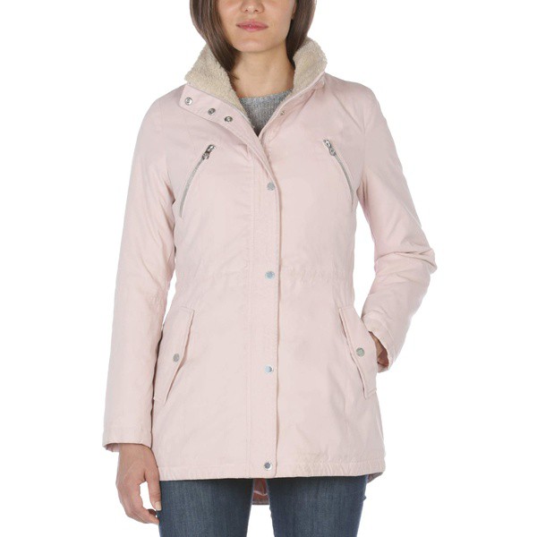 ナウティカ レディース コート アウター Women's Microfiber Parka Anorak Jacket with Faux Fur Hooded Trim Rosesmoke