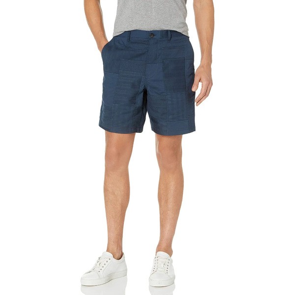 ビリーレイド メンズ ハーフ＆ショーツ ボトムス Men's Standard Fit Textured Chino Shorts Navy Madras