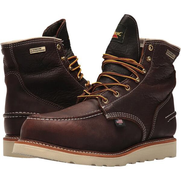 ソログッド メンズ ブーツ＆レインブーツ シューズ American Heritage 1957 Series Waterproof 6" Safety Toe Moc Toe Brown