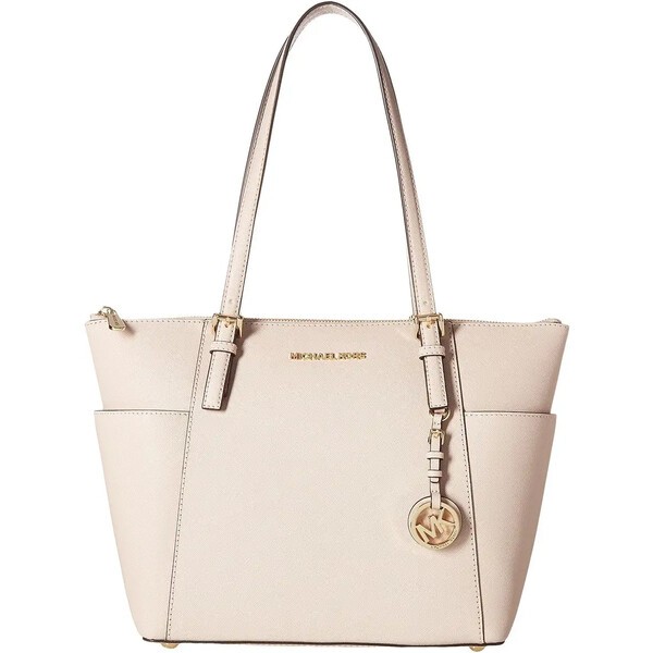 マイケルコース レディース ハンドバッグ バッグ Jet Set Saffiano Top-Zip Tote Soft Pink