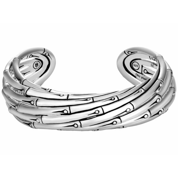 ジョン・ハーディー レディース ブレスレット・バングル・アンクレット アクセサリー 20.5 mm Bamboo Medium Cuff Sterling Silver