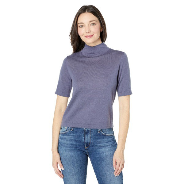 ヴィンス レディース ニット&セーター アウター Mock Neck Sweater Tee Boysenberry