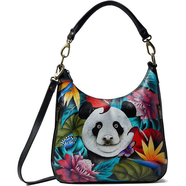 アヌシュカ レディース ハンドバッグ バッグ Convertible Slim Hobo with Crossbody Strap 662 Happy Panda