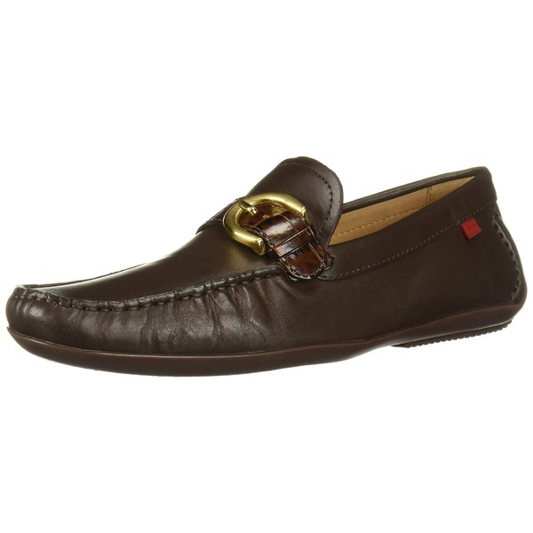 マークジョセフニューヨーク メンズ スリッポン・ローファー シューズ Men's Leather Made in Brazil Buckle Driver Loafer Brown Nappa