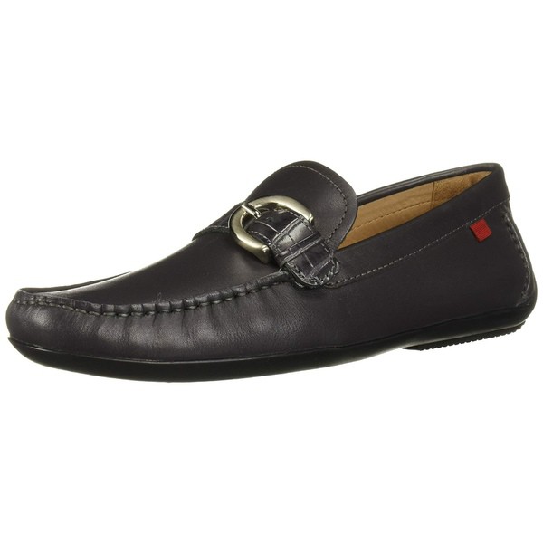 マークジョセフニューヨーク メンズ スリッポン・ローファー シューズ Men's Leather Made in Brazil Buckle Driver Loafer Grey Nappa