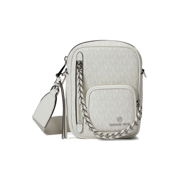 マイケルコース レディース ハンドバッグ バッグ Elliot Small North/South Utility Camera Crossbody Optic White/Aluminum