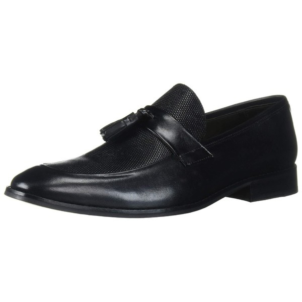 マークジョセフニューヨーク メンズ スリッポン・ローファー シューズ Men's Leather Luxury Gold Collection Tassle Loafer Black Nappa