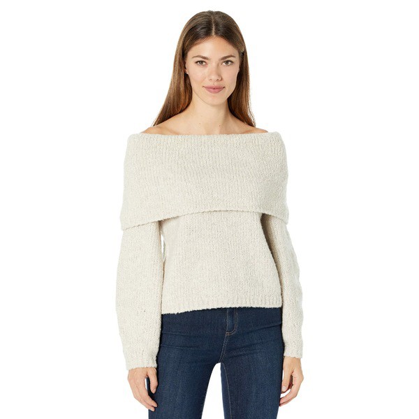 ヴィンス レディース ニット&セーター アウター Off Shoulder Wool and Cashmere Blend Sweater Heather Pearl Oat