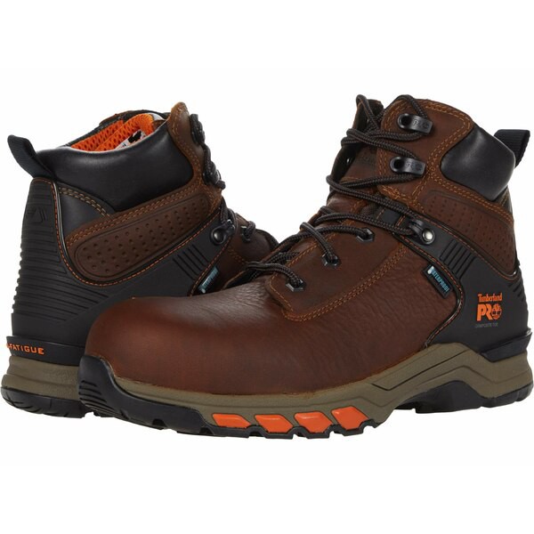 ティンバーランド メンズ ブーツ＆レインブーツ シューズ Hypercharge 6" Composite Safety Toe Waterproof Brown