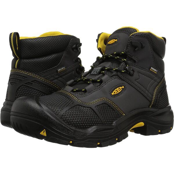 キーン メンズ ブーツ＆レインブーツ シューズ Logandale Waterproof Steel Toe Raven/Black