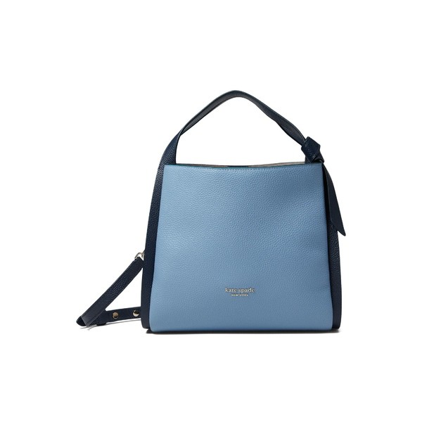 ケイト スペード レディース ハンドバッグ バッグ Knott Color-Blocked Pebbled Leather Medium Crossbody Tote Morning Sky Multi