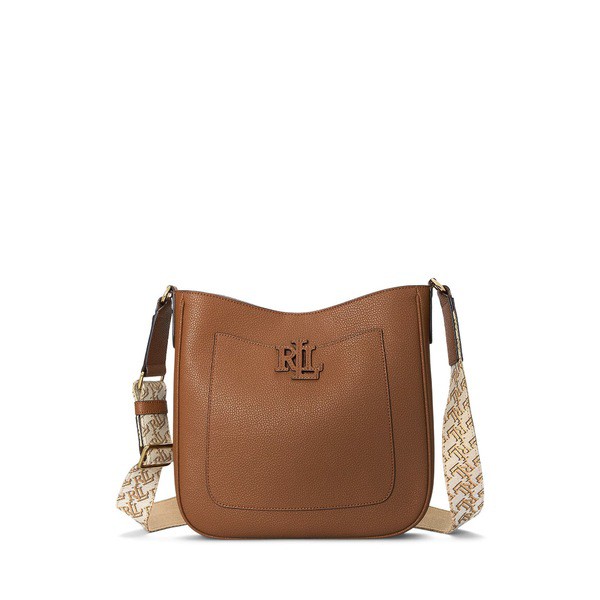 ラルフローレン レディース ハンドバッグ バッグ Pebbled Leather Cameryn Crossbody Lauren Tan/Khaki