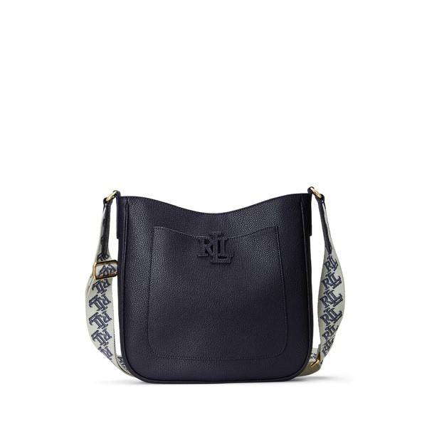 ラルフローレン レディース ハンドバッグ バッグ Pebbled Leather Cameryn Crossbody Lauren Navy