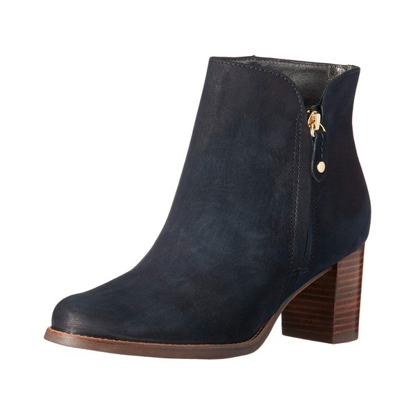 マークジョセフニューヨーク レディース ブーツ＆レインブーツ シューズ Women's Leather Block Heel Ankle Boot Navy Nubuck