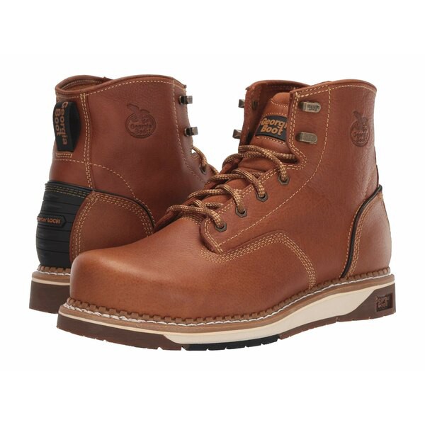 ジョージブーツ メンズ ブーツ＆レインブーツ シューズ AMP LT Wedge Steel Toe 6" Work Boot Light Brown