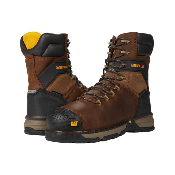 キャタピラー メンズ ブーツ＆レインブーツ シューズ Excavator Superlite 8" Waterproof Thinsulate Insulation Nano Toe Dark Brown