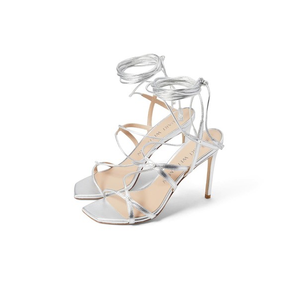 スチュアート ワイツマン レディース ヒール シューズ Astrid 100 Sandal Silver