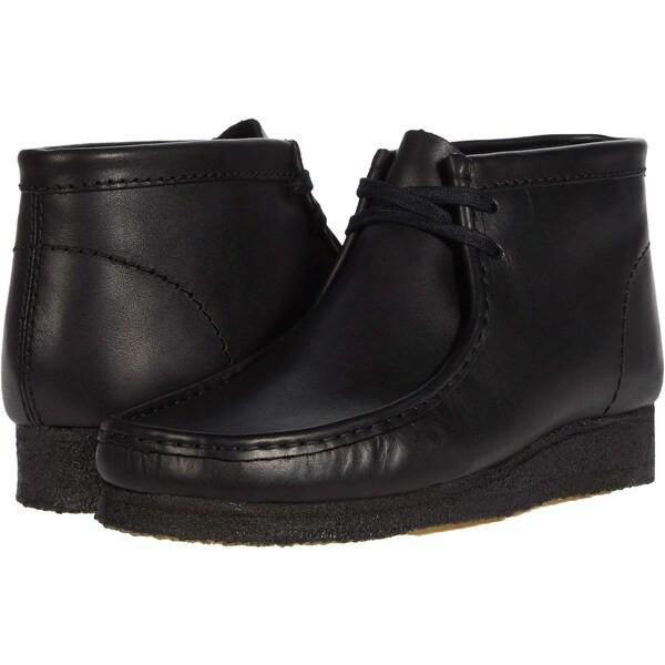 クラークス メンズ ブーツ＆レインブーツ シューズ Wallabee Boot Black Leather