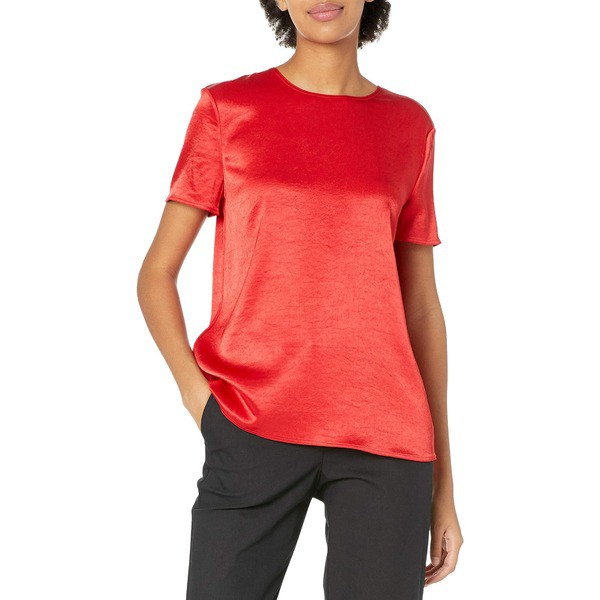 セオリー レディース シャツ トップス Women's Woven Tee Bright Ruby